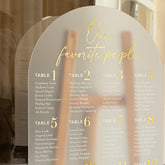Frosted Acrylic Wedding Seating Chart
